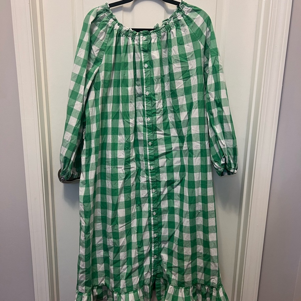 Who what wear green plaid dress